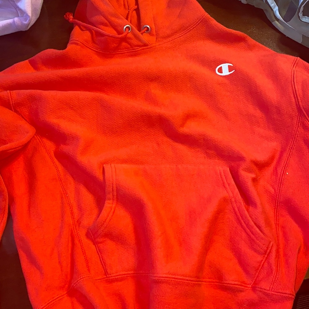 Champion Reverse-Weave Fleece Hoodie Crop